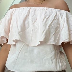 Blush Pink Off Shoulder Top